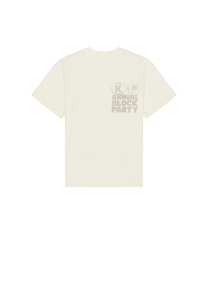 Honor The Gift Annual Block Party Tee in Beige. Size L. Also in M, S.