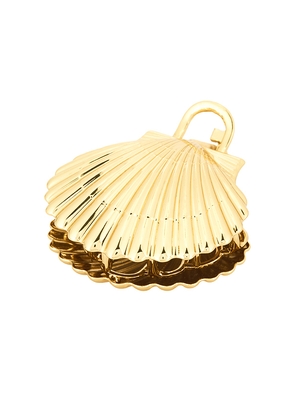 Jennifer Behr Siren Jaw Clip in Metallic Gold.