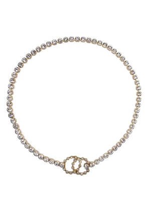 CHANEL Pre-Owned 1995 rhinestone-embellished chain belt - Gold