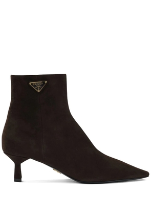 Prada 55mm suede ankle boots - Brown
