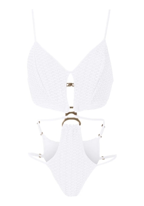 Amir Slama woven cut-out one-piece - White