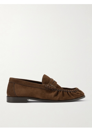 SAINT LAURENT - Le Loafer Suede Loafers - Brown - EU 36,EU 37,EU 37.5,EU 38,EU 38.5,EU 39,EU 39.5,EU 40,EU 41