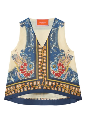 La DoubleJ Scala V-neck top - Blue