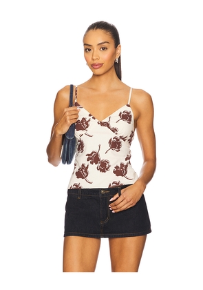 Free People x REVOLVE Susie Printed Top in Ivory. Size L. Also in M, S, XL, XS.