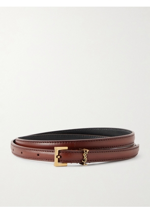 SAINT LAURENT - Leather Belt - Brown - 70,75,80,85,90