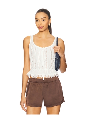 Free People Alana Lace Tank in Ivory. Size L. Also in M, XL.