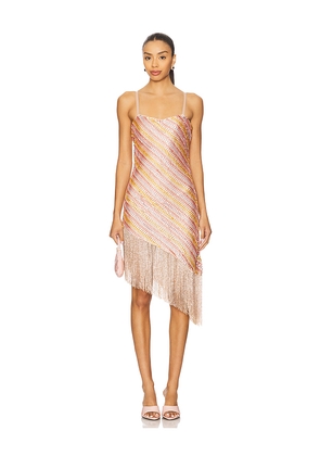 For Love & Lemons Capri Beaded Mini Dress in Pink. Size 10. Also in 2.