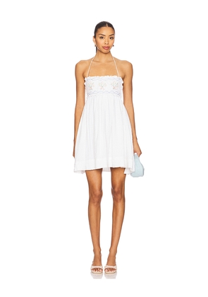For Love & Lemons Summer Time Mini Dress in White. Size L. Also in XL.