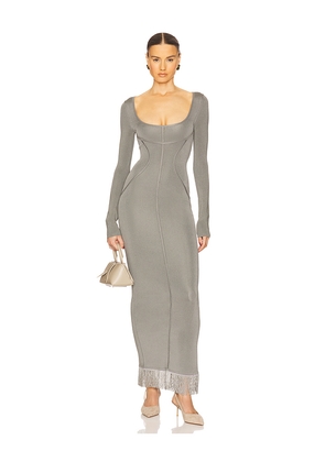Helsa Claudetta Maxi Dress in Grey. Size L. Also in M, S, XL, XS, XXS.