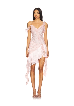 For Love & Lemons Raspberry Rose Mini Dress in Pink. Size L. Also in M, S, XL.