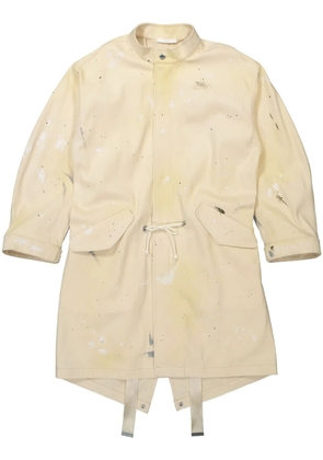 Helmut Lang paint splatter-effect parka - Neutrals