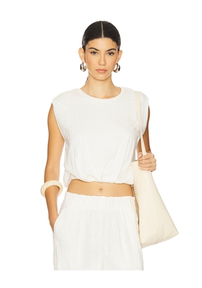 Good American Cotton Muscle Tee in White. Size L. Also in M.