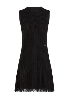 Karl Lagerfeld fringed-hem mini dress - Black