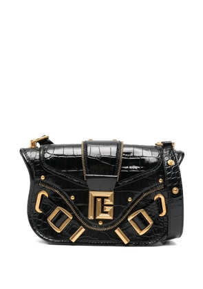 Balmain Pre-Owned logo-plaque shoulder bag - Black