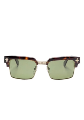 Etnia Barcelona engraved geometric sunglasses - Brown