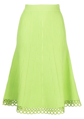 Simkhai A-line ribbed midi skirt - Green