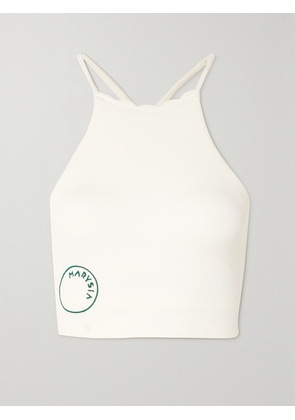 Marysia - + Net Sustain Steffi Scalloped Stretch Recycled-seersucker Sports Bra - White - xx small,x small,small,medium,large,x large,xx large