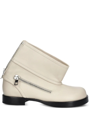 JW Anderson 30mm zip-detail boots - Neutrals