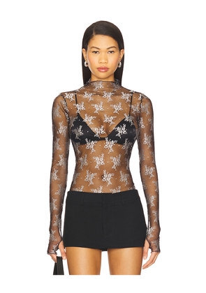 Free People Two Tone Lady Lux Top in Black. Size L. Also in S, XS.