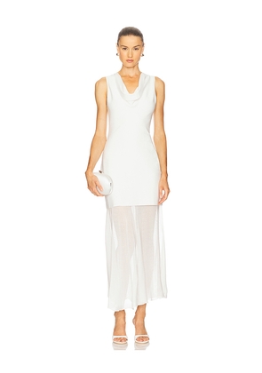 SIMKHAI Xena Halter Dress in Ivory. Size L. Also in M, S, XS.