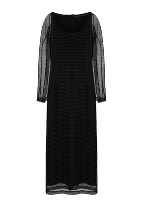 Gloria Coelho slit-sleeve mesh dress - Black