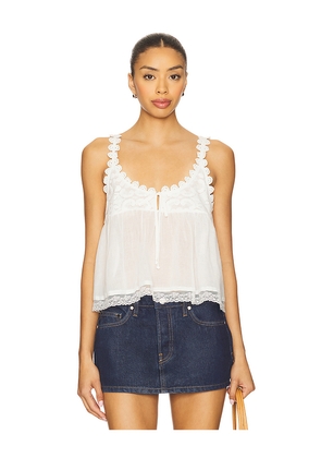 Free People Stevie Lace Tank in Ivory. Size L. Also in M, XL.
