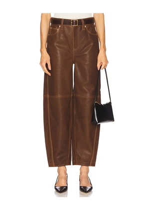 SIMKHAI Waldon Curved Leg Pant in Brown. Size 0. Also in 2, 4, 6, 8.