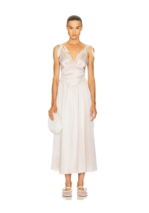 Helsa The Silk Celeste Dress in Blush. Size L. Also in M, XL.