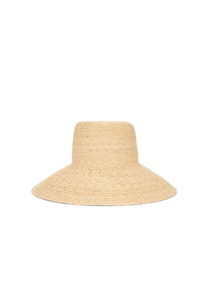 Gigi Pip Jolie Wide Boater Hat in Nude. Size 55. Also in 57, 59.