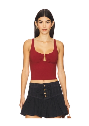 Free People Ahead Of The Curve Cami in Red. Size L. Also in M, S, XS.