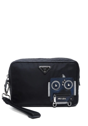 Prada Pre-Owned 2010s robot-motif clutch bag - Black