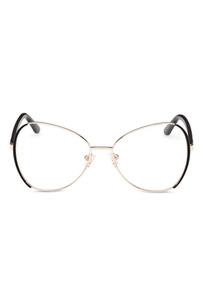 GUESS EYEWEAR butterfly-frame glasses - Gold