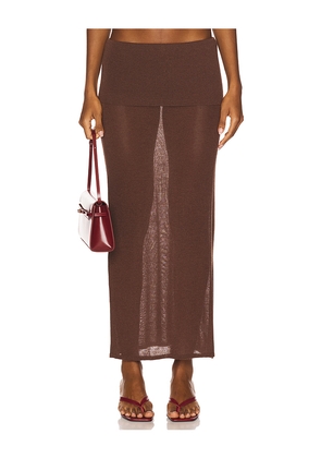 Geel Danni Skirt in Chocolate. Size L. Also in M, S, XL, XS.