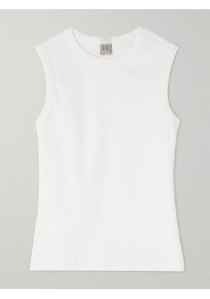FLORE FLORE - Esmé Ribbed Organic Cotton-jersey Tank - White - x small,small,medium,large,x large