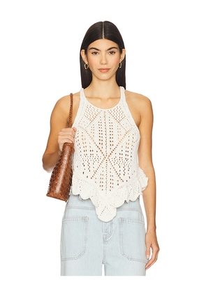 Free People Sea Song Tank in Cream. Size L. Also in M, S, XS.