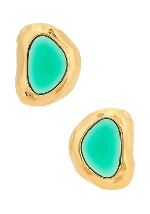 Jordan Road Esme Earrings in Metallic Gold.