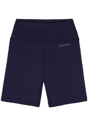 Sporty & Rich logo-print biker shorts - Blue