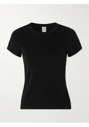 FLORE FLORE - Car Baby Tee Ribbed Organic Cotton-jersey T-shirt - Black - x small,small,medium,large,x large