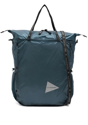 and Wander logo-print tote bag - Blue
