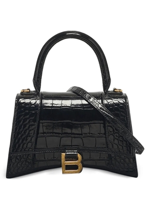 Balenciaga Pre-Owned small Hourglass embossed leather tote bag - Black