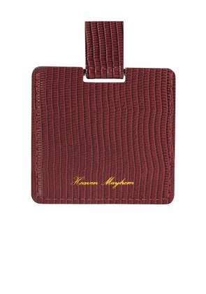 Heaven Mayhem Mirror Compact in Burgundy.