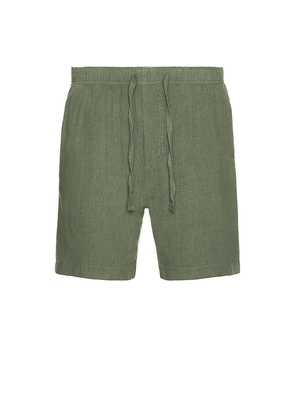 Faherty Essential Linen Short 6.5 in Green. Size S. Also in XL/1X.