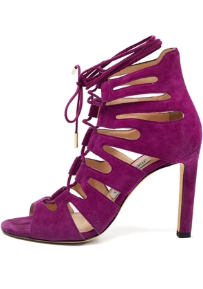 Jimmy Choo Pre-Owned 2024 Cutout Lace-up Sandals - Purple