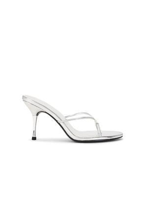 FEMME LA Osaka Sandal in Metallic Silver, grey. Size 10. Also in 5, 6, 8, 9.