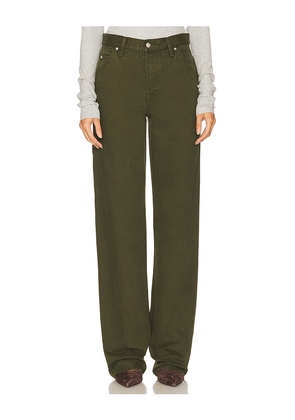 GRLFRND Bella Low Rise Boyfriend Utility in Olive. Size 23. Also in 24, 25, 26, 27, 28, 29.