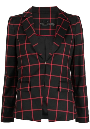 alice + olivia Mya grid-print blazer - Black