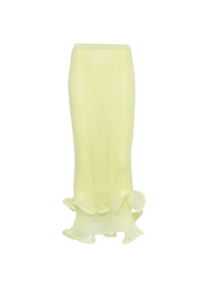 Simkhai ruffled-hem midi skirt - Green