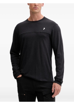 Peak Performance logo round-neck sweater - Black