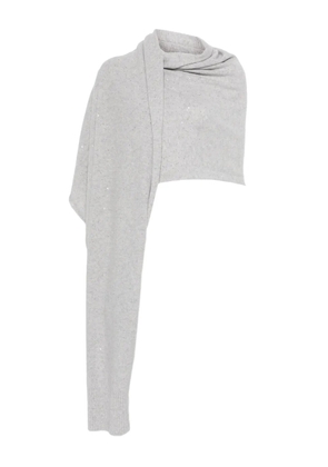Antonelli sequin-embellished knitted scarf - Grey