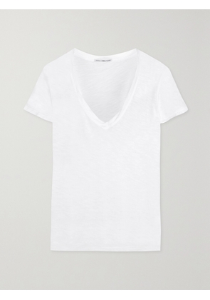 James Perse - Casual Slub Cotton T-shirt - White - 01,2,3,4